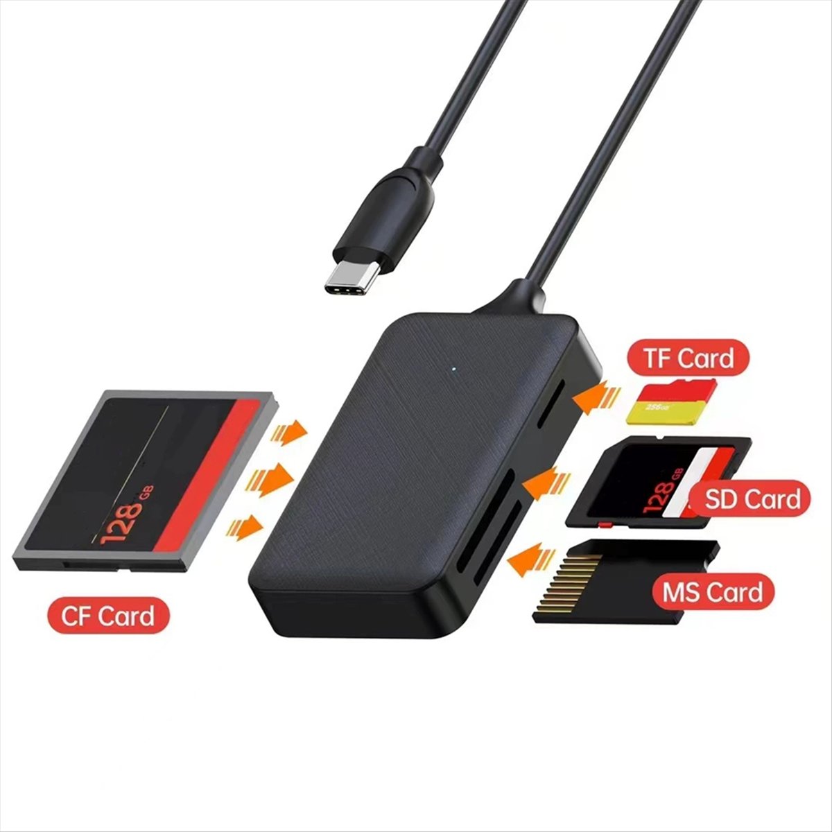 Micro Sd Card - (A60I] 4-in-1 Card Reader Type C
