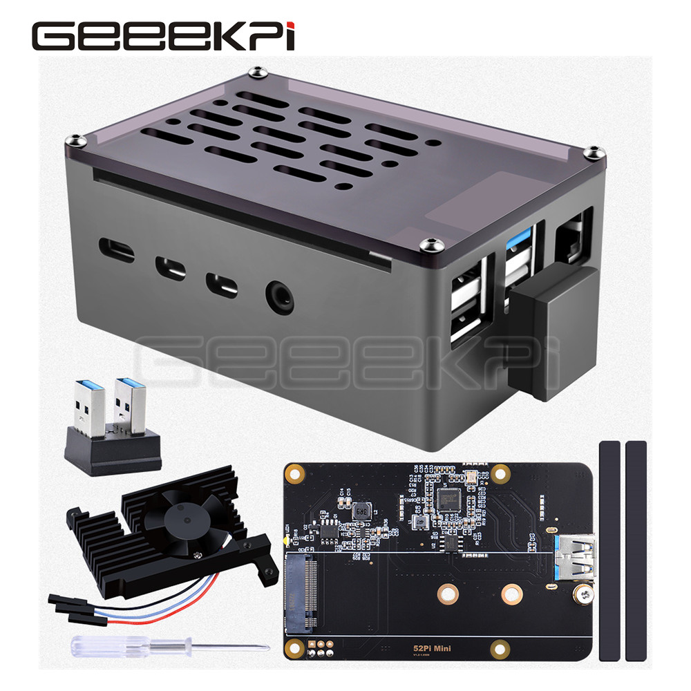 Pi Cooler - GeeekPi Aluminum Brick Case Black Shell