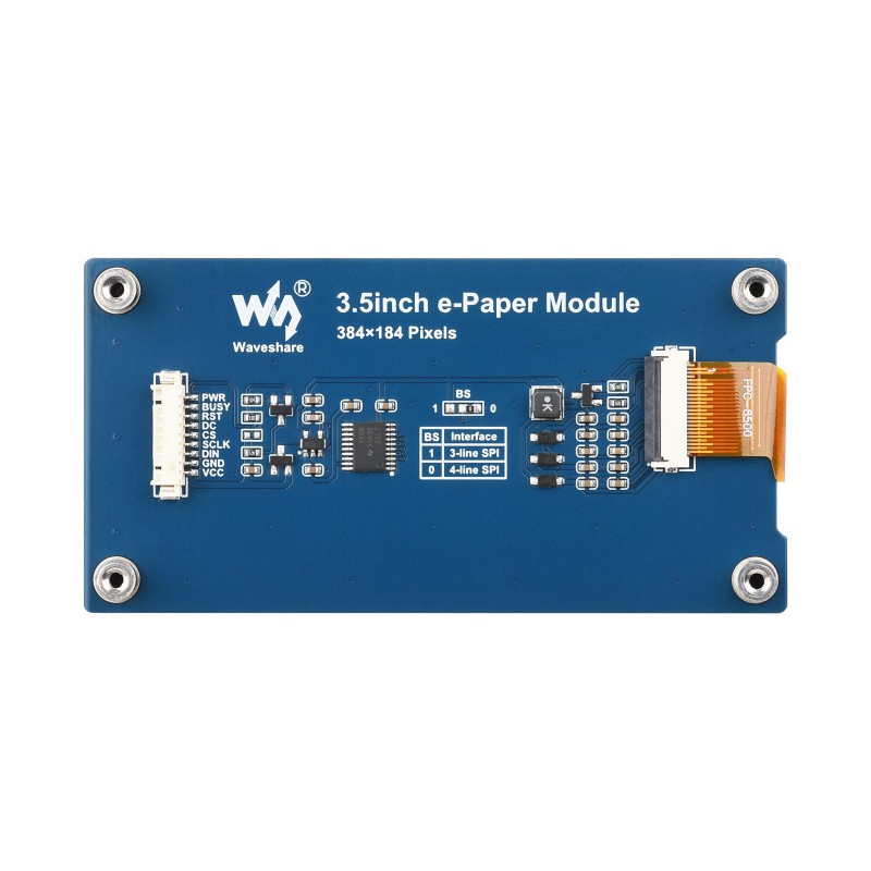 Pi Display - SPI 3.5inch E-Paper Display Module 384x184