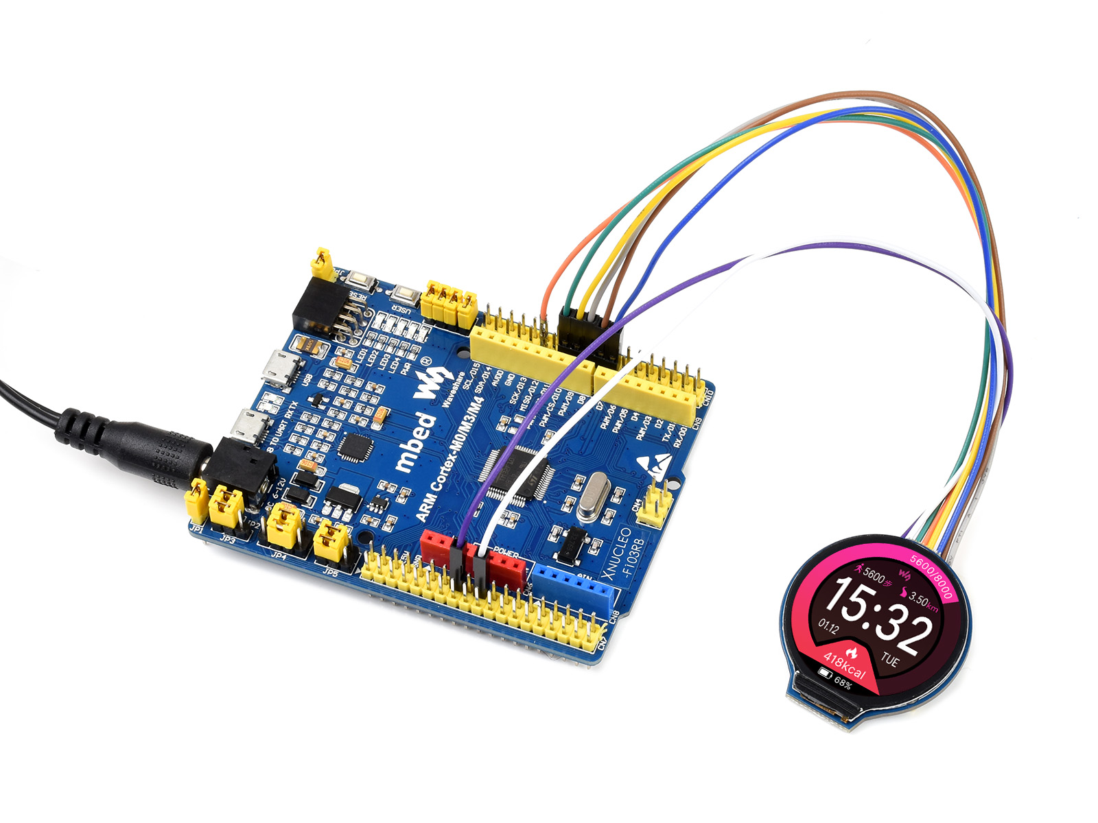 Waveshare 1.28inch Round LCD D - Pi Display ulasan dan harga