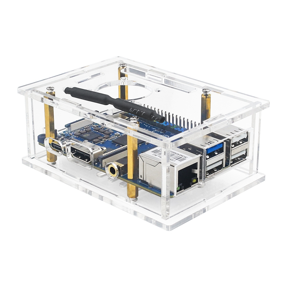 ABFN-Acrylic Case With Cooling - Pi 4 Case ulasan dan harga