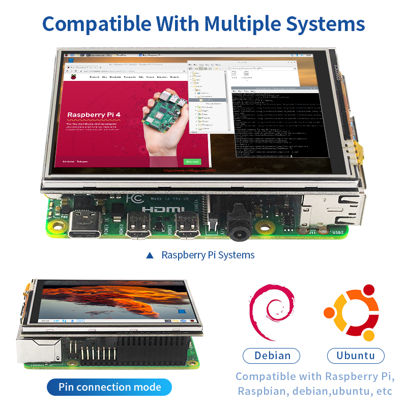 3.5 inch Raspberry Pi 4 Touch  - Pi 4 Case ulasan dan harga