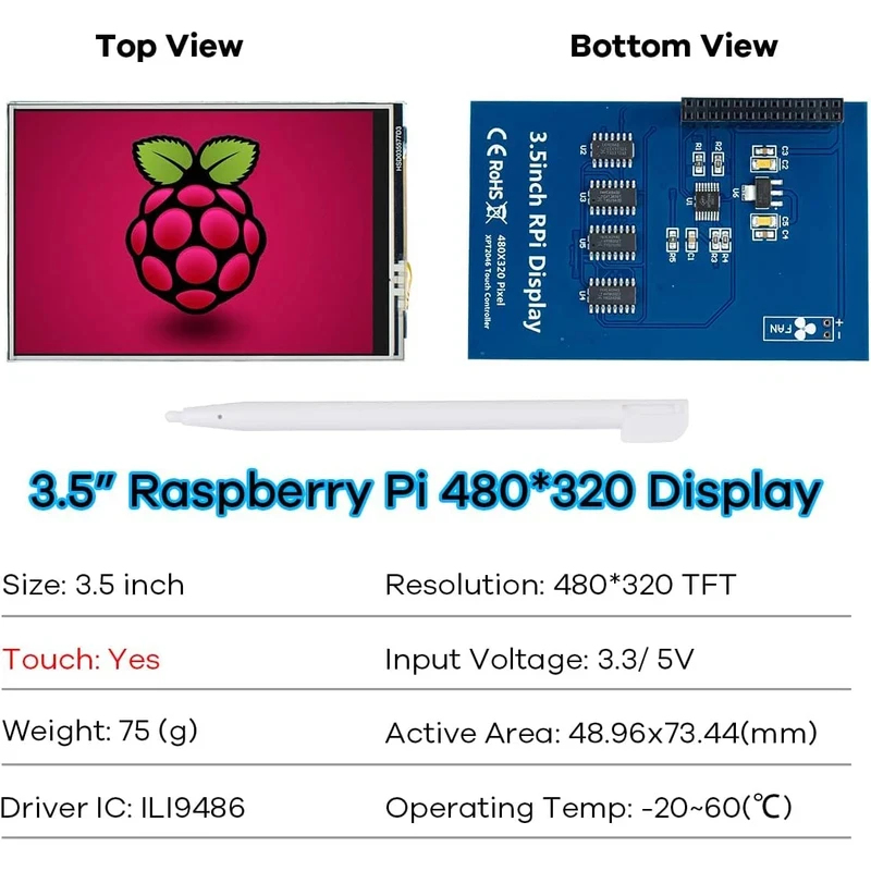 3.5 Inch Raspberry Pi Display  - Pi Display ulasan dan harga
