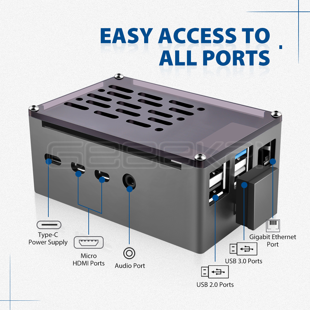 GeeekPi  Aluminum Brick Case B - Pi Cooler ulasan dan harga