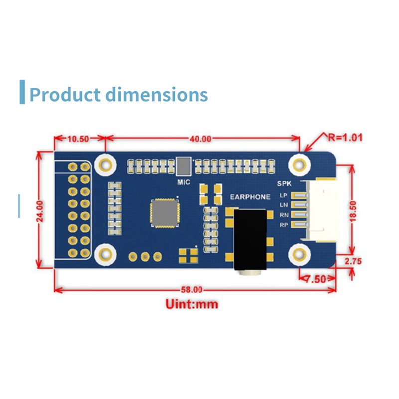 WM8960 For Raspberry Pi 5/7 In - Raspberry Pi 5 ulasan dan harga